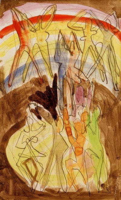 Dance of Colors (Back Panel) by Ernst Ludwig Kirchner